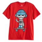 Boys 8-20 Skull Deckey Tee, Size: Large, Red