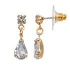 Lc Lauren Conrad Simulated Crystal Teardrop Nickel Free Earrings, Women's, Brown Oth