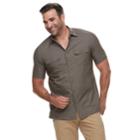 Big & Tall Croft & Barrow&reg; Regular-fit Quick-dry Woven Button-down Shirt, Men's, Size: M Tall, Med Brown
