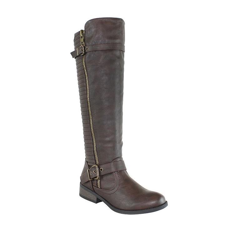 Olivia Miller Houston Women's Knee-high Riding Boots, Girl's, Size: 6, Brown