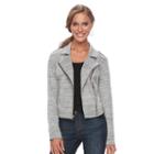 Women's Apt. 9&reg; Ponte Moto Jacket, Size: Small, Black