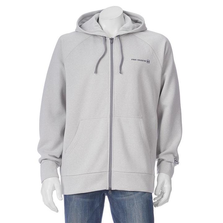 Men's Free Country Snow Fleece Hoodie, Size: Xl, Light Grey