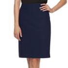 Women's Elle&trade; Pull-on Pencil Skirt, Size: Large, Blue (navy)