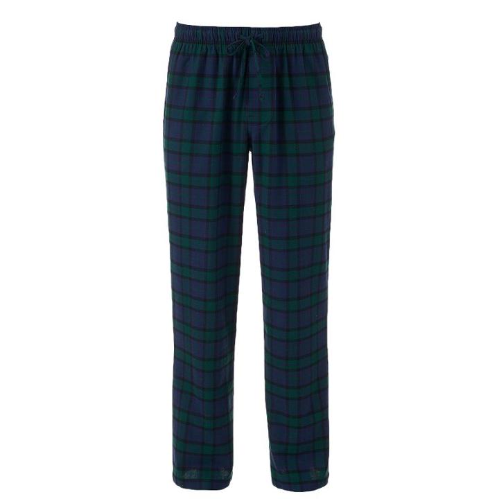 Men's Croft & Barrow&reg; Flannel Lounge Pants, Size: Large, Dark Blue