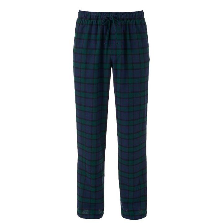 Men's Croft & Barrow&reg; Flannel Lounge Pants, Size: Large, Dark Blue