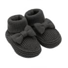 Baby Girl Carter's Crochet Bow Booties, Size: Newborn, Grey