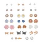 Mudd&reg; Flower, Butterfly, Bird & Bow Nickel Free Stud Earring Set, Women's, Pink