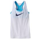 Girls 7-16 Nike Swoosh Built-in Sports Bra Racerback Tank Top, Girl's, Size: Small, White