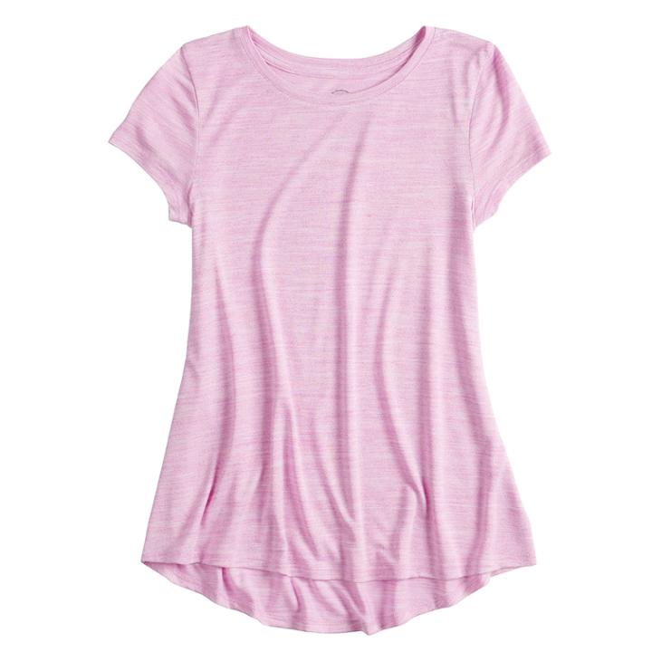 Girls 7-16 So&reg; Short Sleeve Tunic Tee, Size: 16, Lt Purple