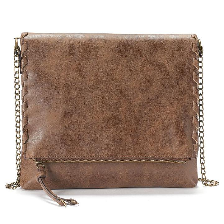 Mudd&reg; Alipia Whipstitch Flap Crossbody Bag, Women's, Brown