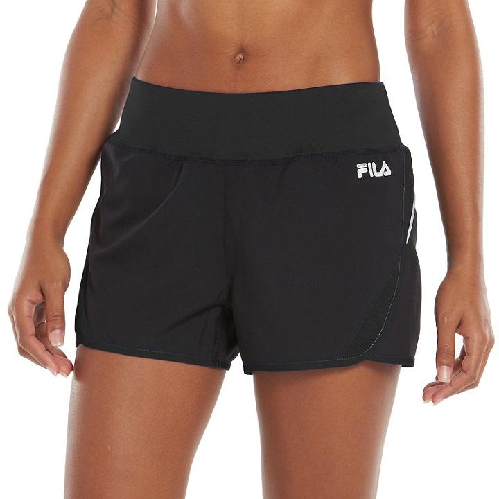Women's Fila Sport&reg; Storm Woven Running Shorts, Size: Large, Black