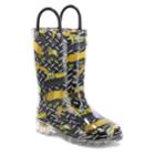 Western Chief Build Site Boys' Light Up Waterproof Rain Boots, Size: 13, Black