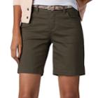 Women's Lee Bradbury Belted Bermuda Shorts, Size: 6 Avg/reg, Green