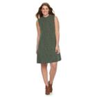 Juniors' Plus Size Almost Famous Ribbed Mockneck Swing Dress, Girl's, Size: 3xl, Green Oth