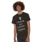 Men's I Drink & I Know Things Tee, Size: Xxl, Black