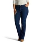 Plus Size Lee Sculpting Mid-rise Bootcut Jeans, Women's, Size: 24w Petite, Dark Blue