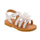 Petalia Floral Toddler Girls' Sandals, Size: 7 T, White