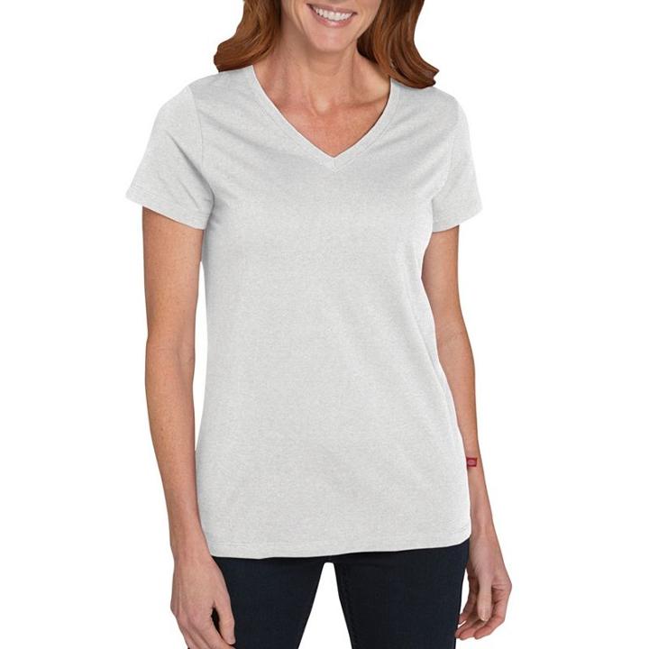 Women's Dickies V-neck Tee, Size: Large, White Oth