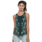 Juniors' Mudd&reg; Racerback Tank Top, Teens, Size: Xs, Green
