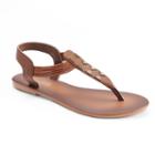 Mudd&reg; Women's Triangle Strap Thong Sandals, Size: Xl, Brown