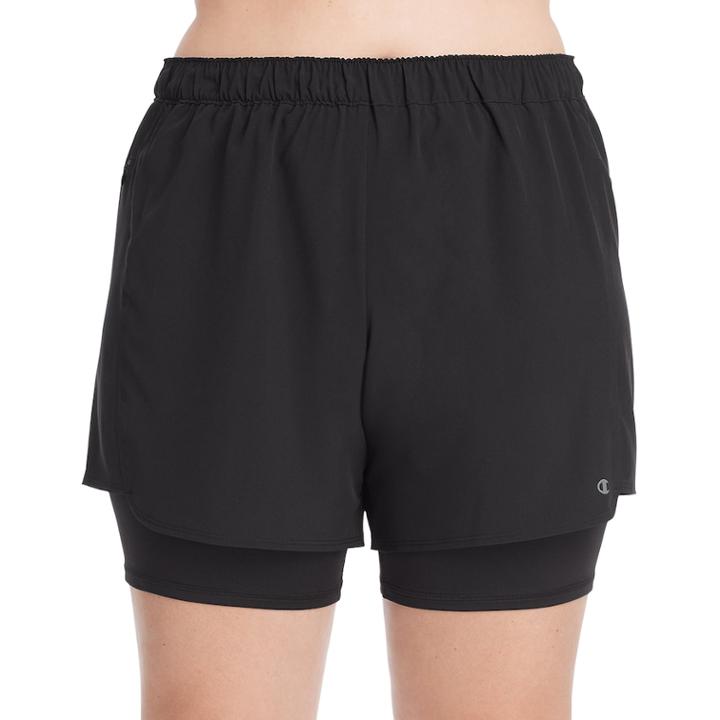 Plus Size Champion Performance 2-in-1 Shorts, Women's, Size: 4xl, Black