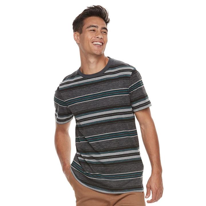 Men's Urban Pipeline&reg; Striped Tee, Size: Medium, Dark Grey