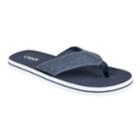 Men's Chaps Chambray Thong Sandals, Size: Medium, Blue