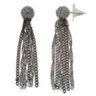 Simply Vera Vera Wang Tri Tone Tassel Chain Earrings, Women's, Multicolor