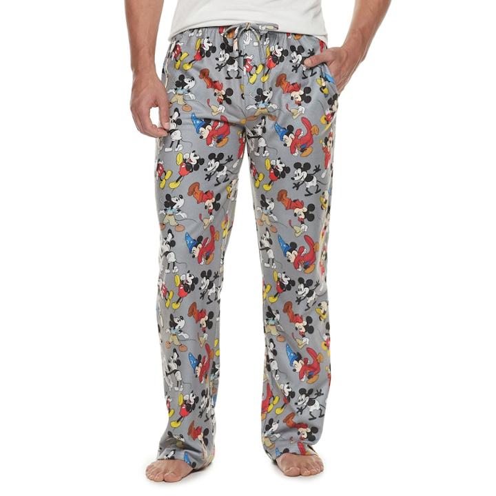 Men's Disney's Mickey Mouse Lounge Pants, Size: Medium, Grey