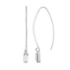 Lc Lauren Conrad Baguette Nickel Free Threader Earrings, Women's, Silver