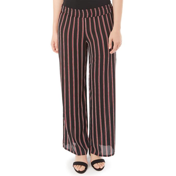 Women's Apt. 9&reg; Print Palazzo Pant, Size: Xl, Black Red Stripe
