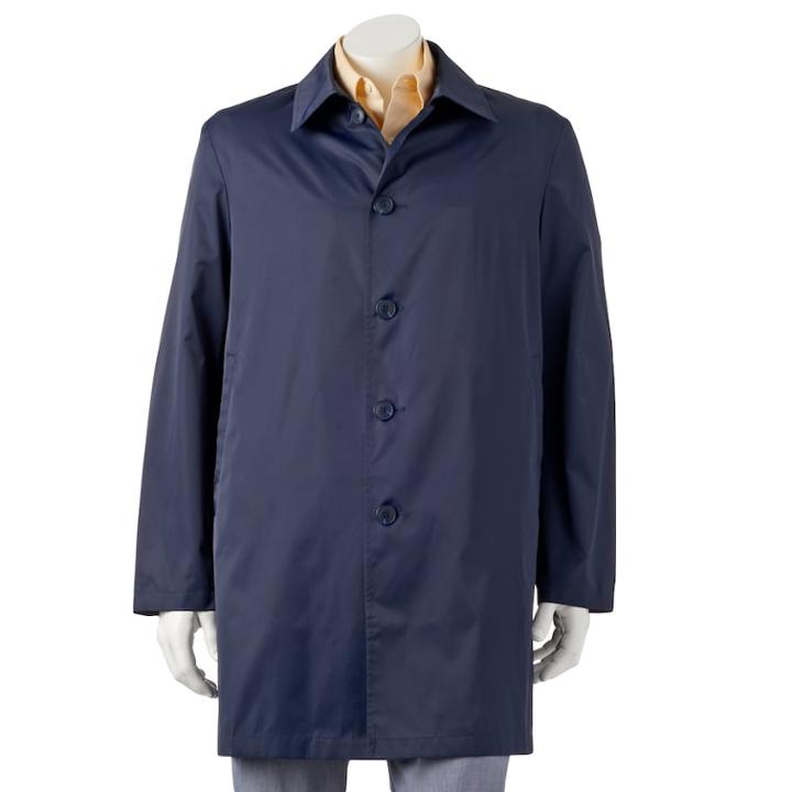 Men's Chaps Packable Travel Rain Jacket, Size: Small, Blue