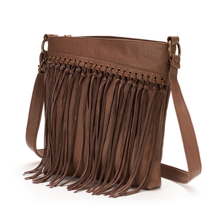 Sonoma Goods For Life&trade; Katrine Fringed Crossbody Bag, Women's, Red/coppr (rust/coppr)