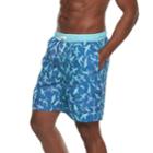 Men's Croft & Barrow&reg; Frenzy Swim Trunks, Size: Medium, Turquoise/blue (turq/aqua)