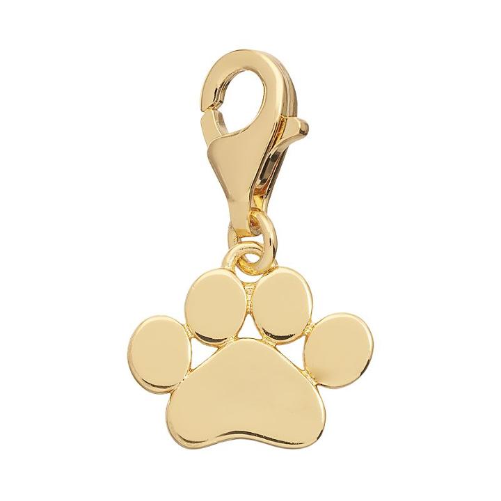 Tfs Jewelry 14k Gold Over Silver Paw Charm, Women's, Yellow