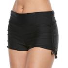 Women's Croft & Barrow&reg; Midrise Drawstring Swim Shorts, Size: 10, Black