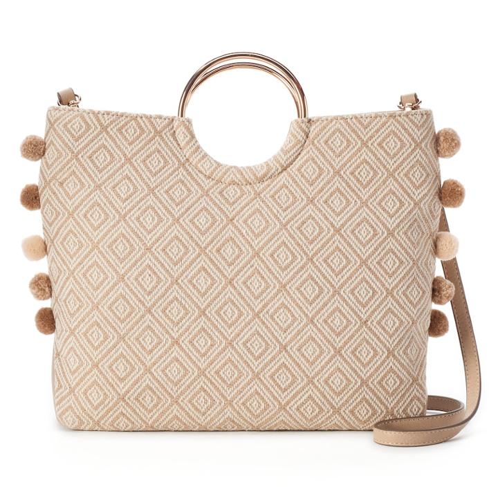 Lc Lauren Conrad O-ring Geometric Convertible Crossbody Bag, Women's, Brown