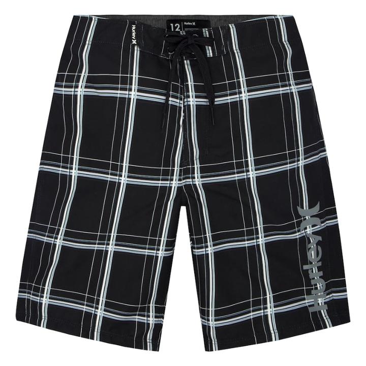 Toddler Boy Hurley Puerto Rico Plaid Boardshort Swim Trunks, Size: 2t, Black