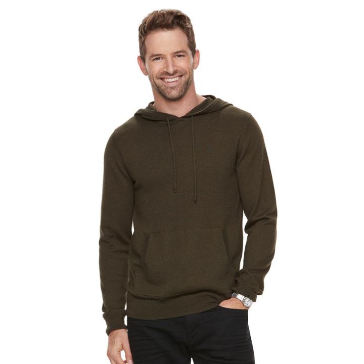 Men's Marc Anthony Slim-fit Soft-touch Modal Pullover Hoodie, Size: Large, Dark Green