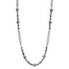 Simply Vera Vera Wang Long Chain Wrapped Necklace, Women's, Grey Other