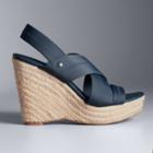 Simply Vera Vera Wang Gratitude Women's Espadrille Wedge Sandals, Size: 7.5, Blue