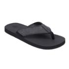 Men's Wembley Stitched Thong Flip-flops, Size: Large, Black