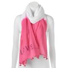 Love This Life Dip-dyed Oblong Scarf, Women's, Med Pink