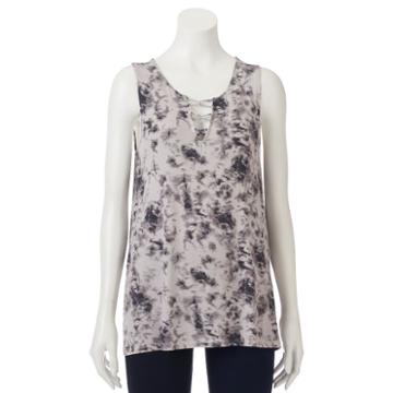 Juniors' Cloudchaser Strappy Front Tunic Tank, Teens, Size: Small, Grey Other
