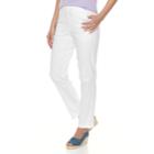 Women's Croft & Barrow® Pull-on Tapered Twill Pants, Size: Xxl, White