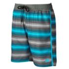 Men's Adidas Energy Striped Microfiber Volley Swim Trunks, Size: Xl, Turquoise/blue (turq/aqua)