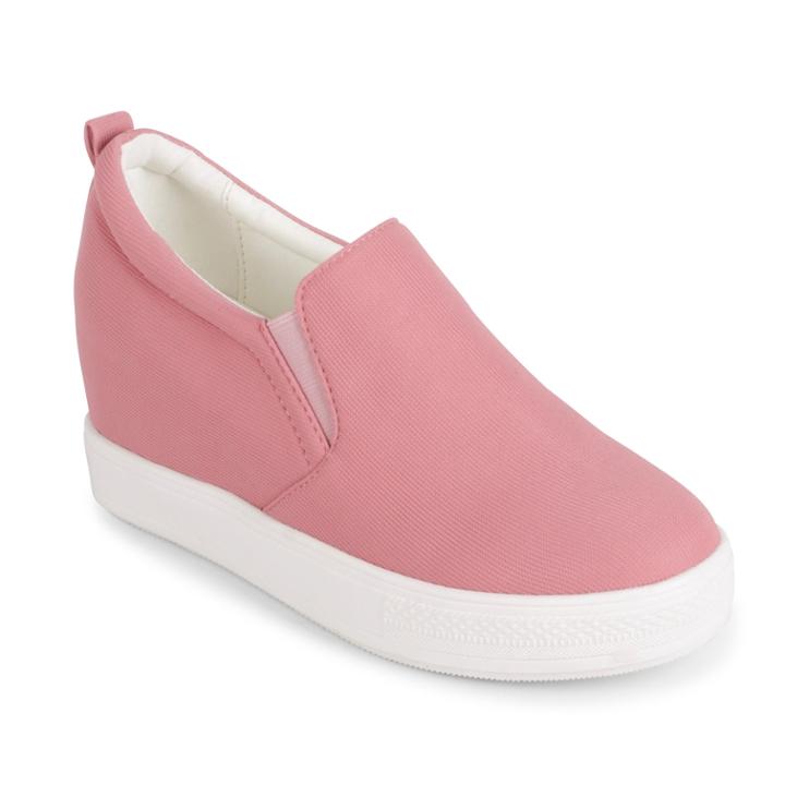 Wanted Women's Slip-on Sneaker Wedge Shoes, Size: 9, Light Pink