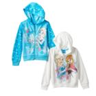 Disney's Frozen Elsa & Anna Girls 4-6x Hoodie Set, Girl's, Size: 5, Blue