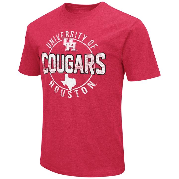 Men's Houston Cougars Game Day Tee, Size: Small, Dark Red