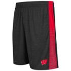 Men's Campus Heritage Wisconsin Badgers Fire Break Shorts, Size: Medium, Light Red
